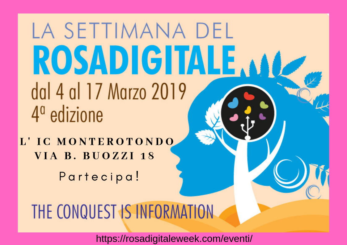La settimana del Rosadigitale: dal 4 al 17 Marzo 2019
